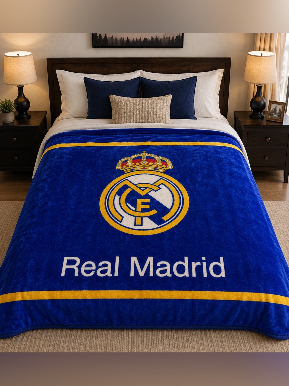Real Madrid Plush Bed Blanket